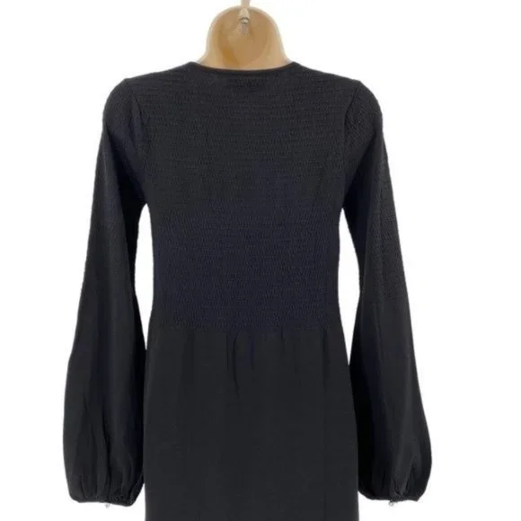 Pomander Place | NEW Black Double Knit Lennox Long Sleeve Maxi Dress Size M - Picture 10 of 13